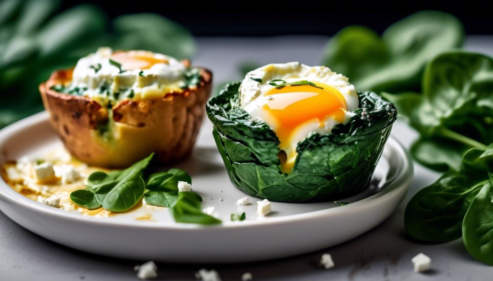 delicious breakfast with greens