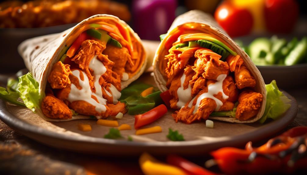 delicious buffalo chicken wraps