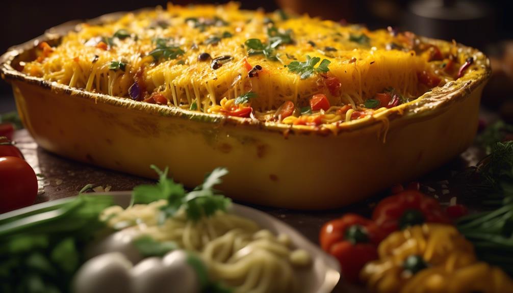 delicious casserole with spaghetti squash