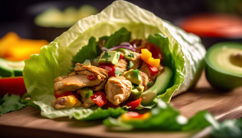 delicious chicken filled wraps