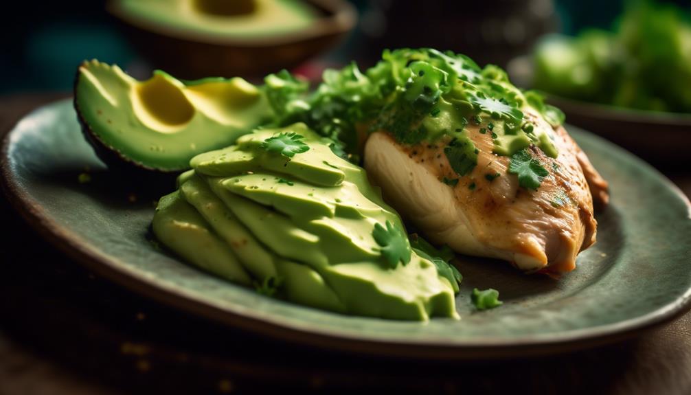 delicious chicken with avocado