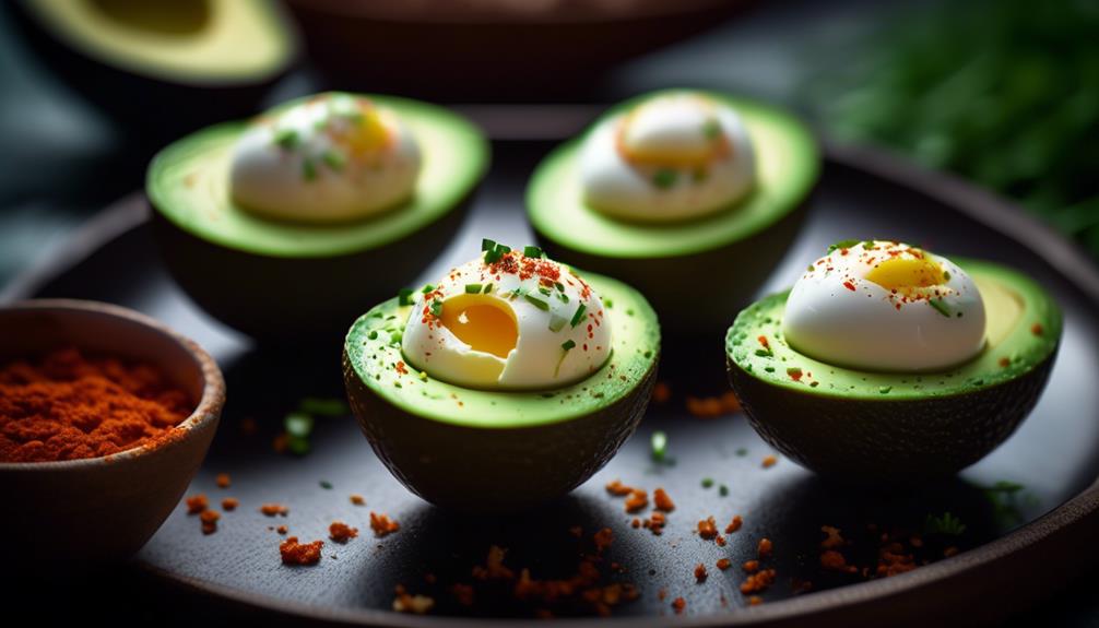 delicious deviled avocado eggs