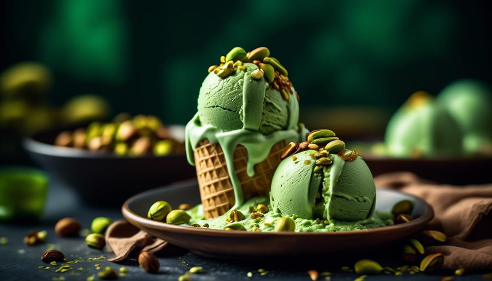 delicious frozen treat with matcha flavor