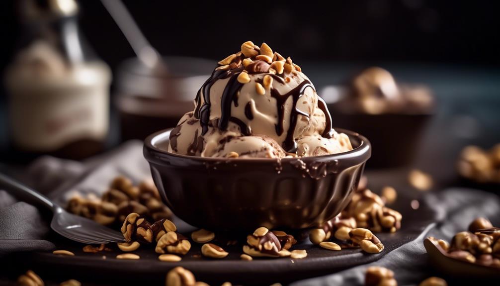 delicious frozen treat with peanut butter and chocolate