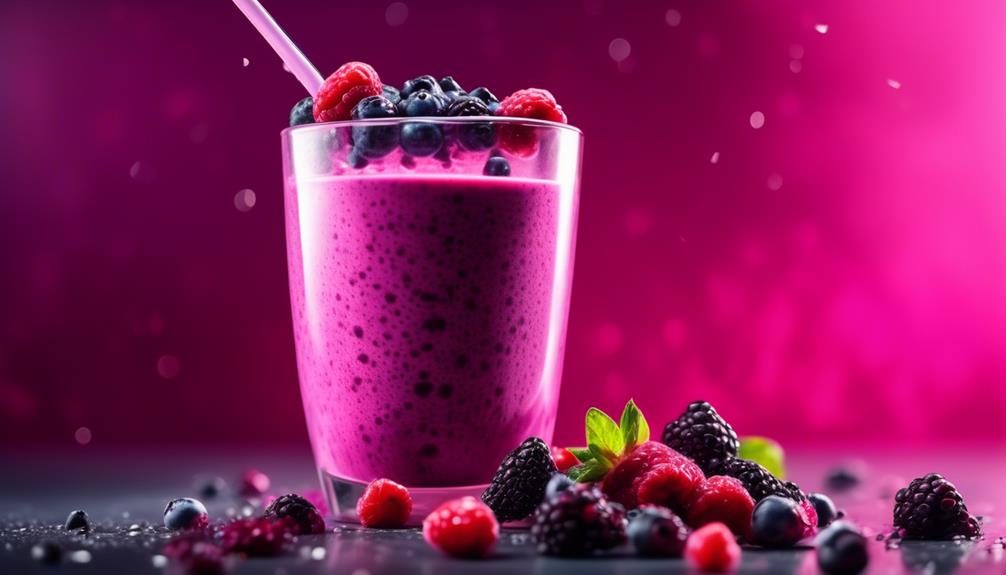 delicious fruit infused protein shake