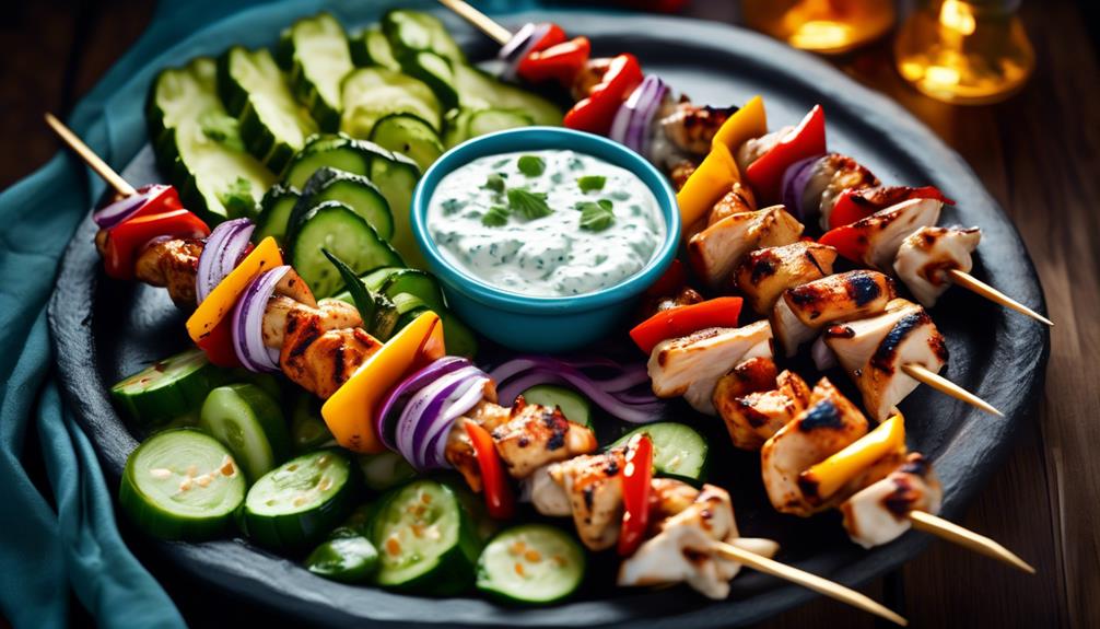 delicious greek inspired chicken skewers