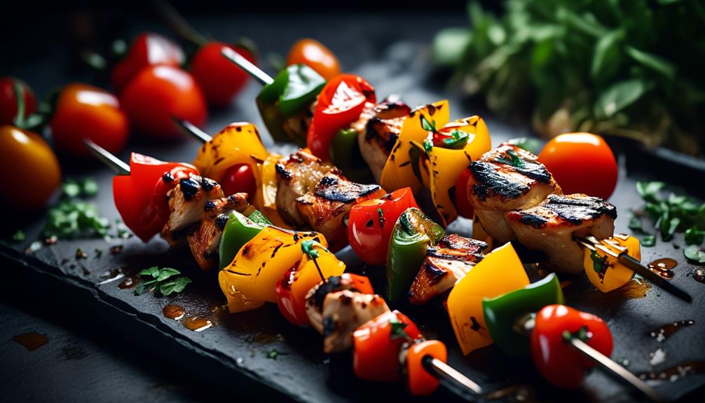 delicious grilled chicken skewers