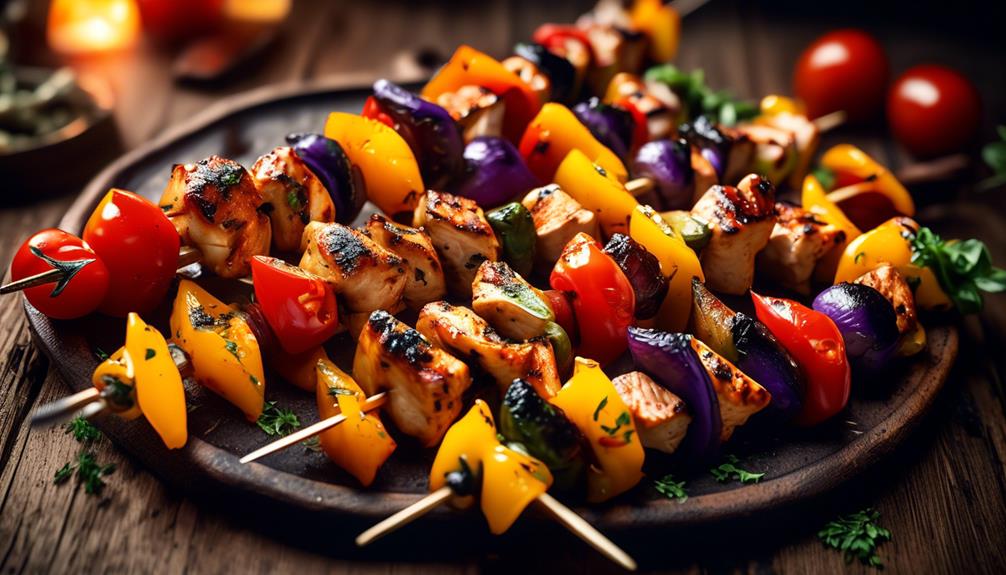 delicious grilled chicken skewers