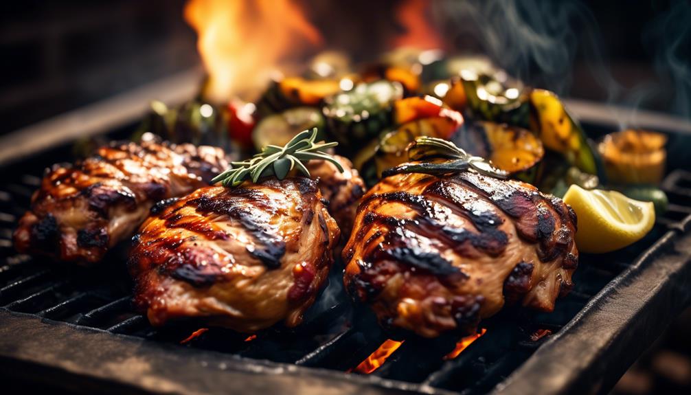 delicious grilled chicken thighs