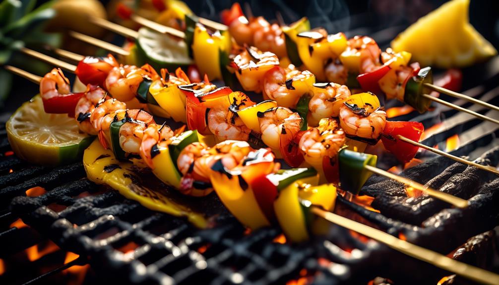 delicious grilled shrimp skewers