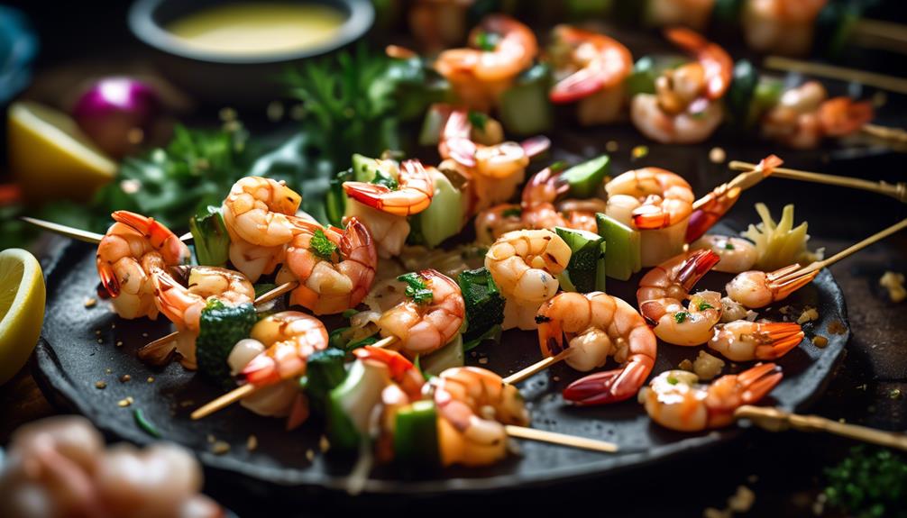 delicious grilled shrimp skewers