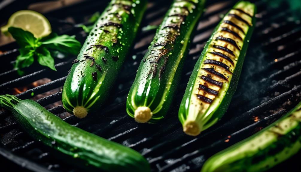 delicious grilled zucchini spears