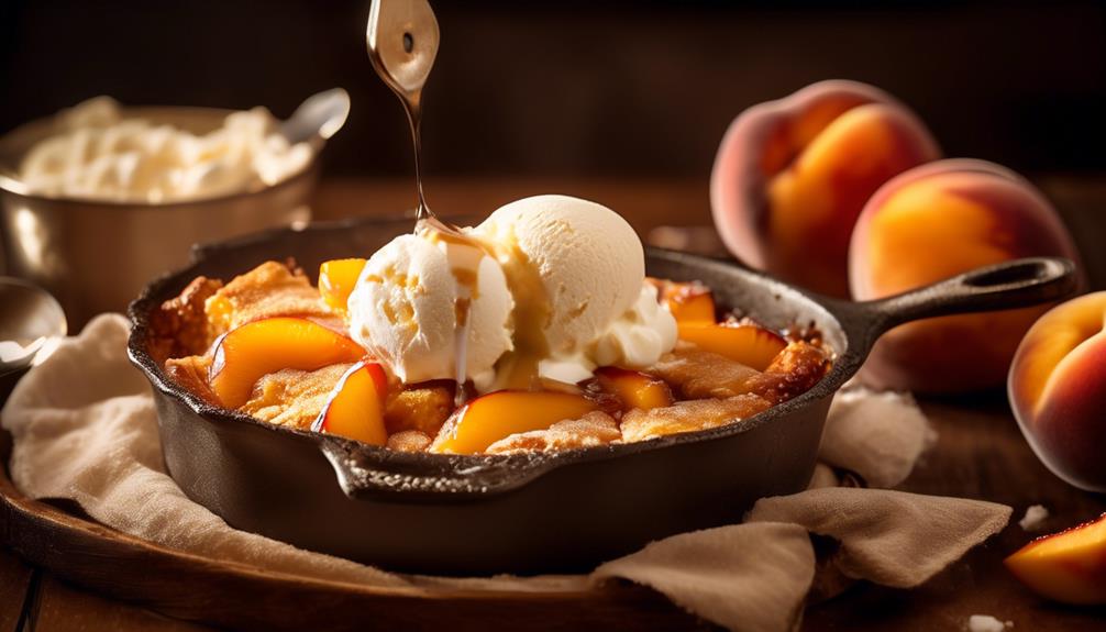 delicious homemade peach cobbler