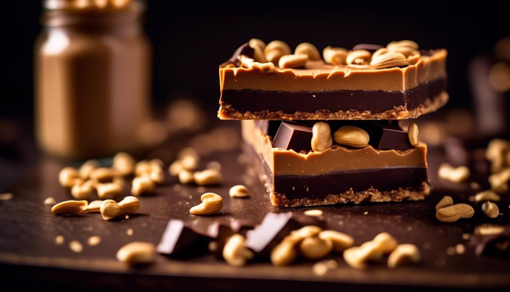 delicious homemade peanut butter chocolate bars