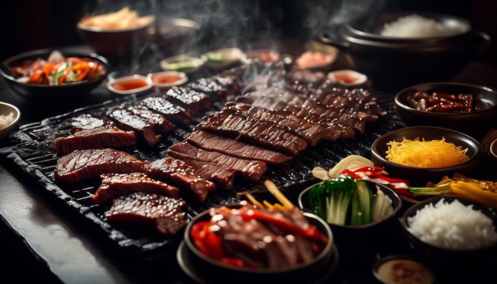 delicious korean bbq delicacies