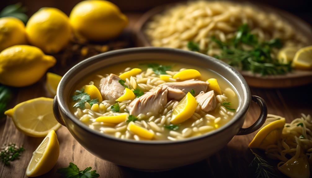 delicious lemony chicken soup