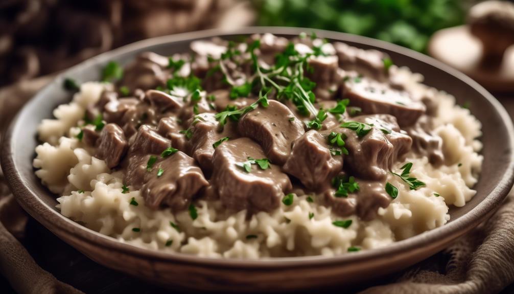 delicious low carb beef stroganoff