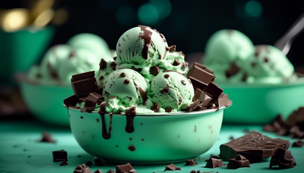 delicious minty ice cream