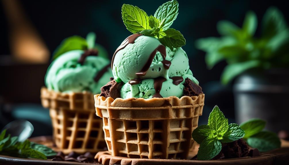 delicious minty ice cream