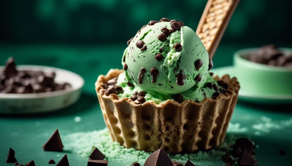 delicious minty ice cream