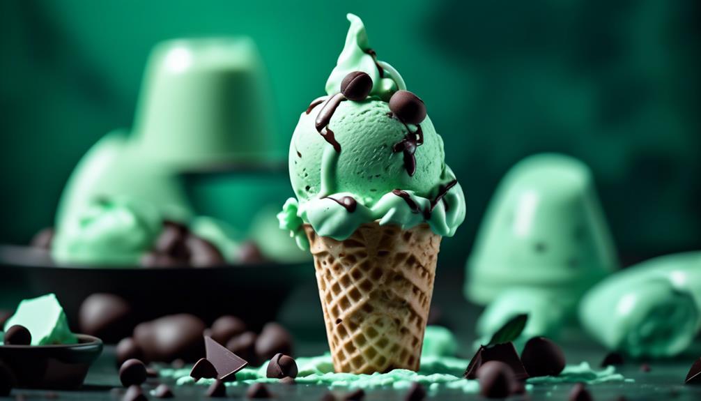 delicious minty ice cream