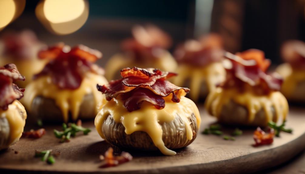 delicious mushrooms with cheese