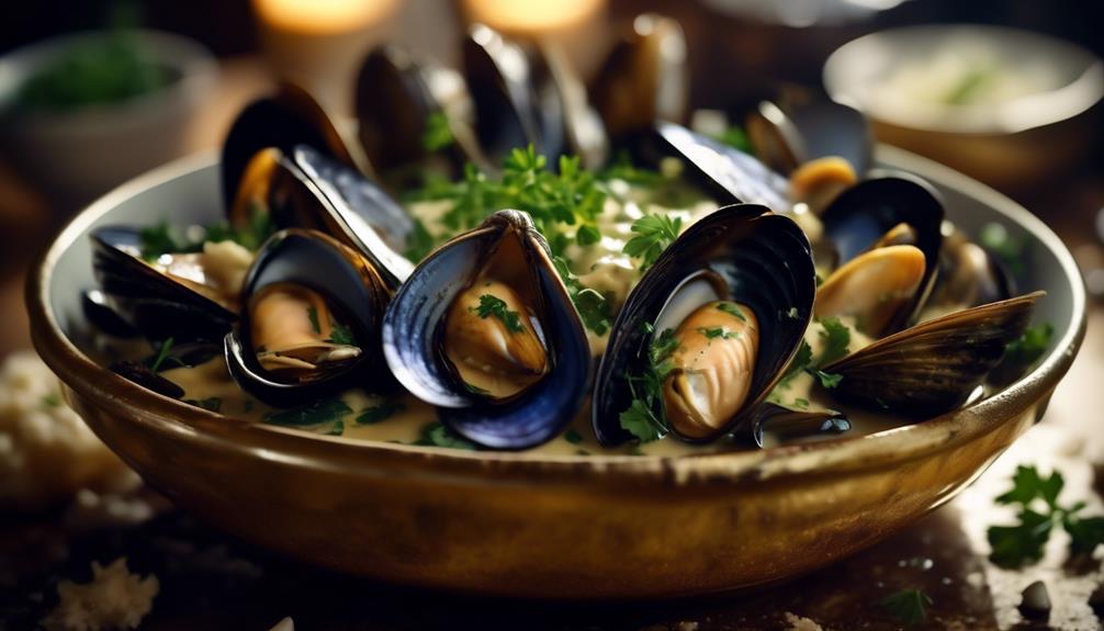 delicious mussels with butter