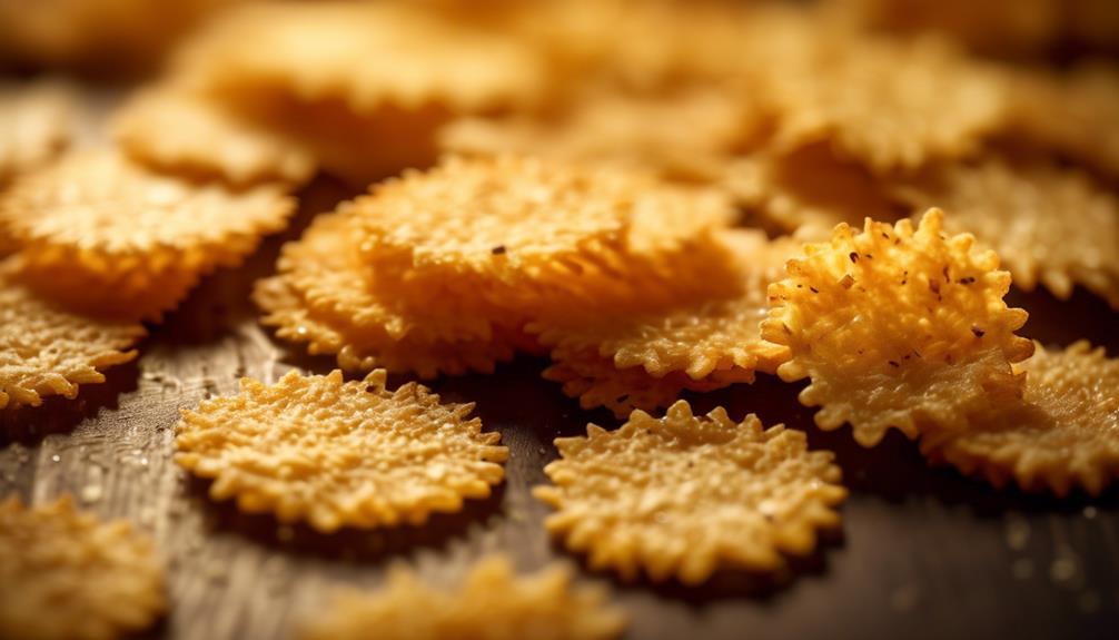 delicious parmesan cheese crisps