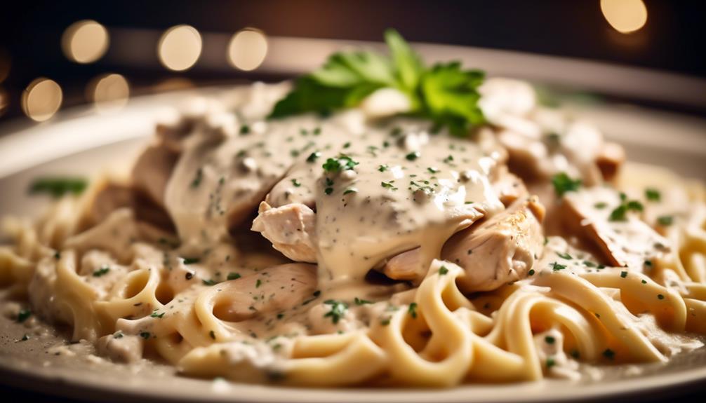 delicious pasta with chicken