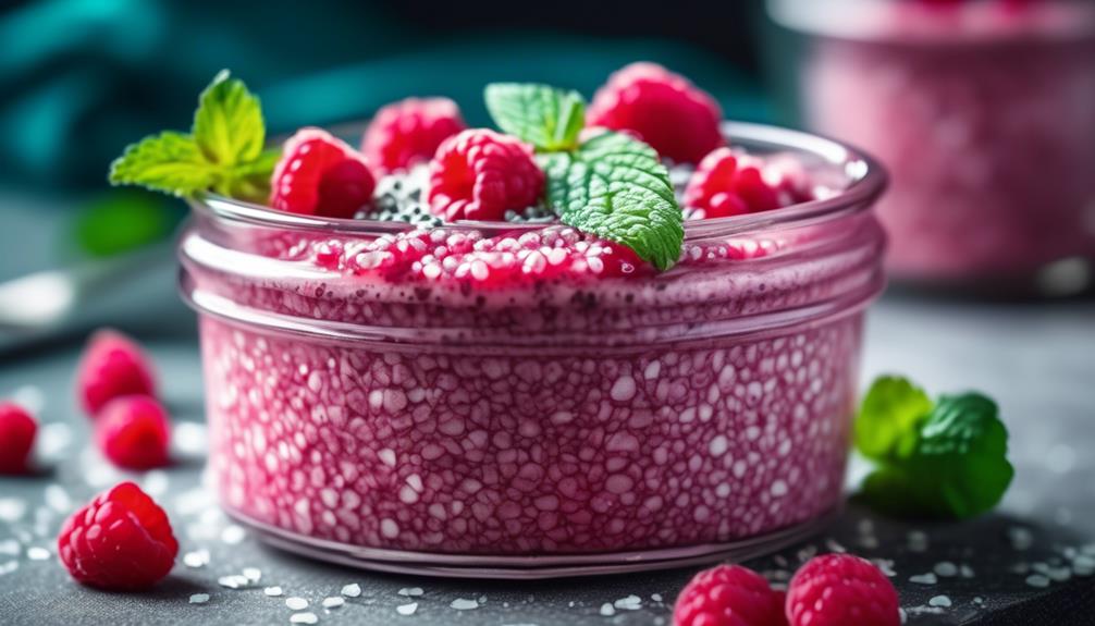 delicious raspberry chia dessert