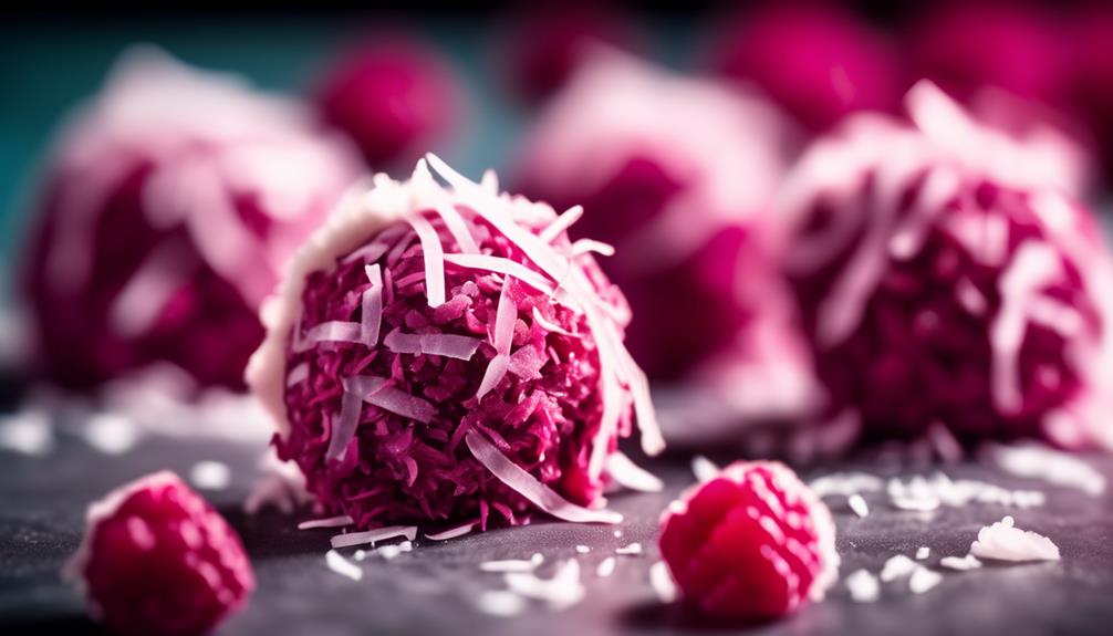 delicious raspberry coconut truffles