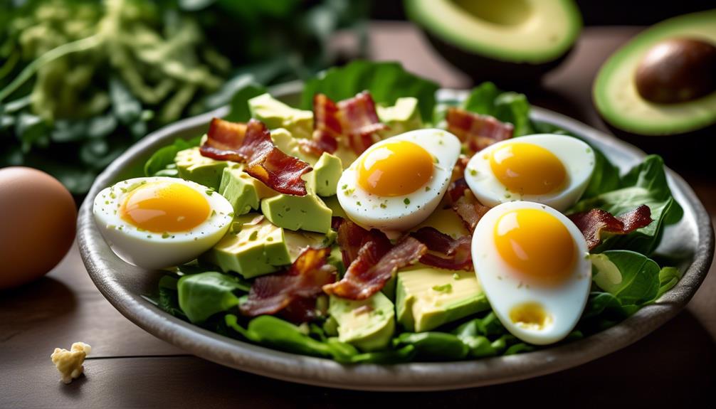 delicious salad with avocado