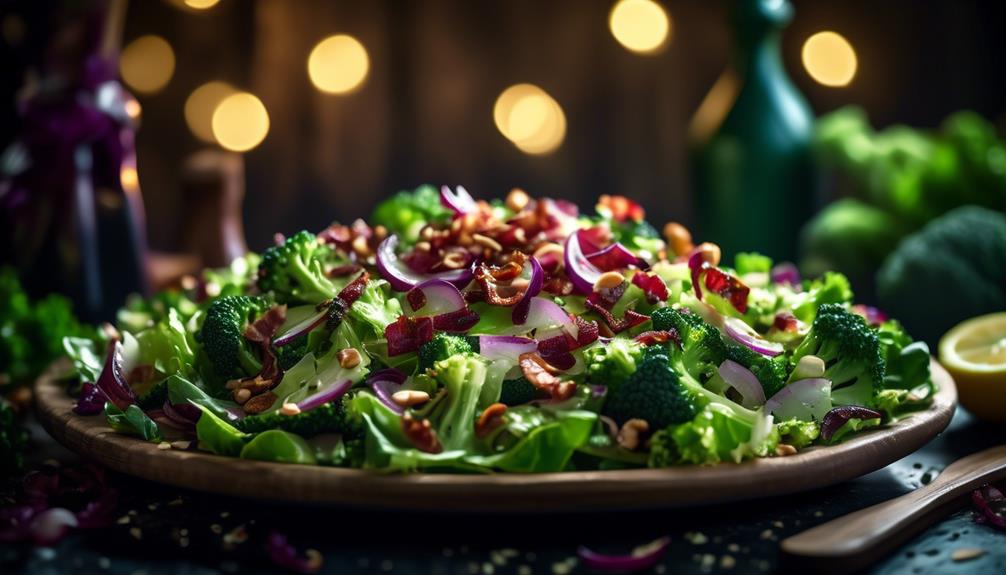 delicious salad with bacon