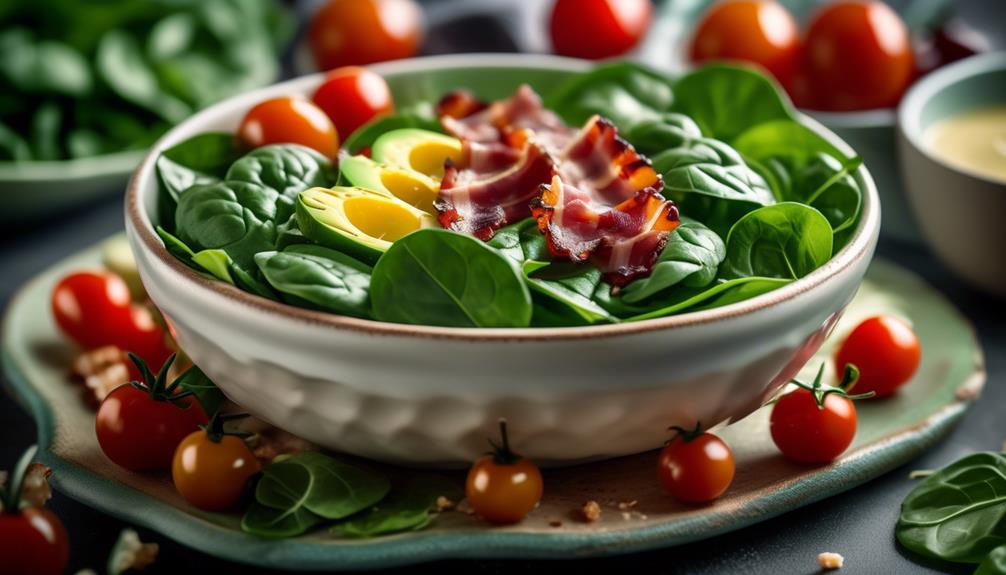 delicious salad with bacon