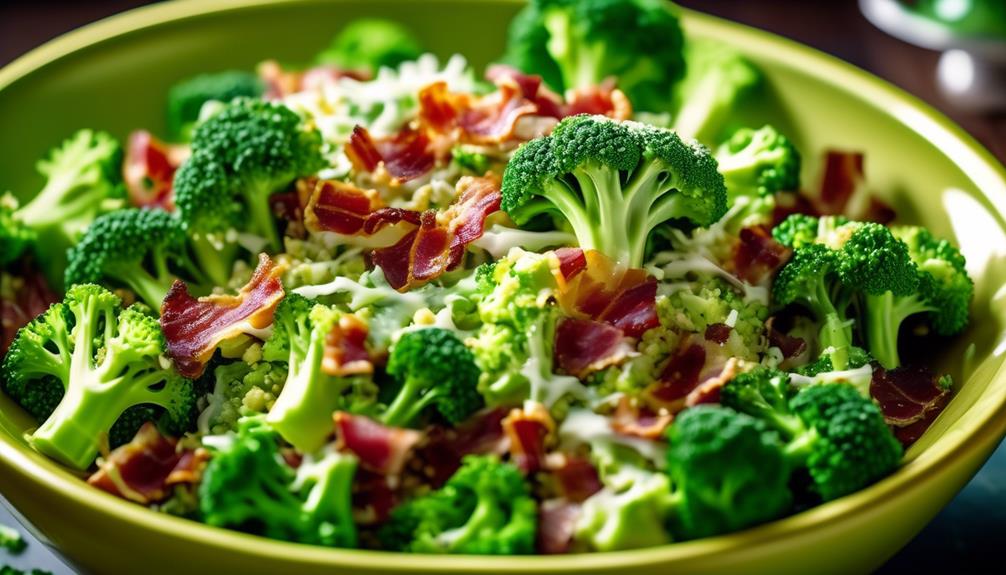 delicious salad with broccoli