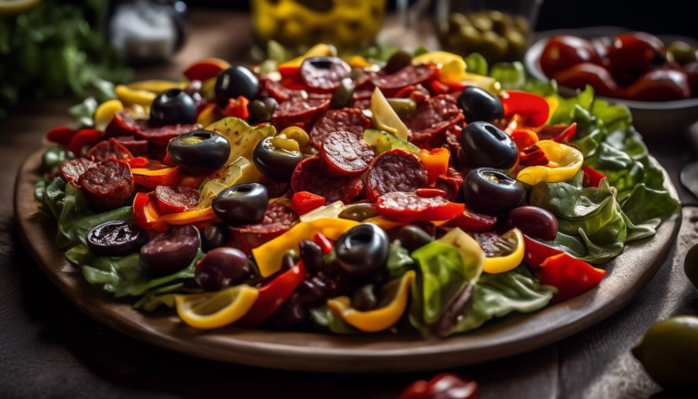 delicious salad with chorizo