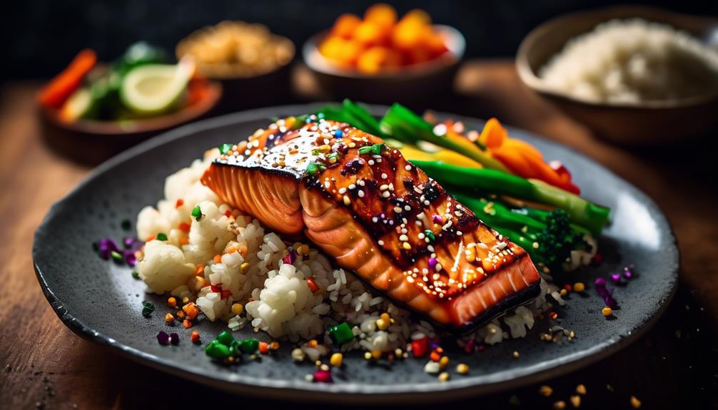 delicious salmon with cauliflower