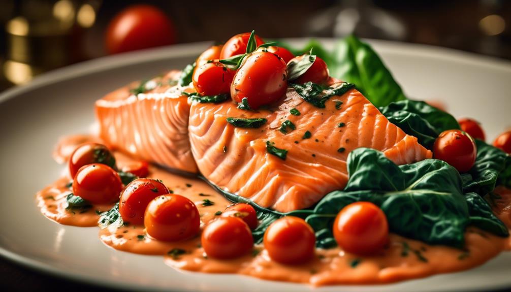 delicious salmon with tuscan flavors