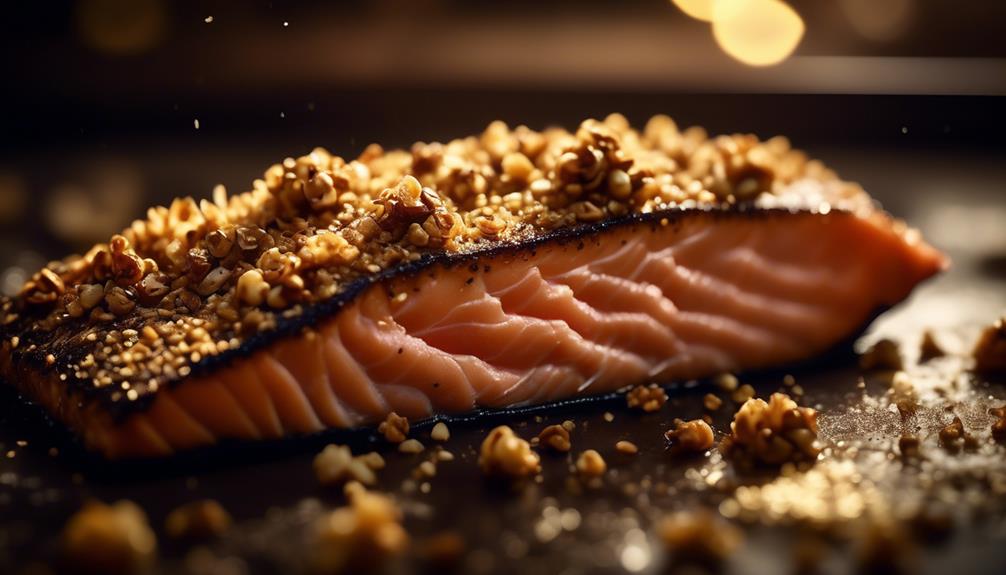 delicious salmon with unique crust