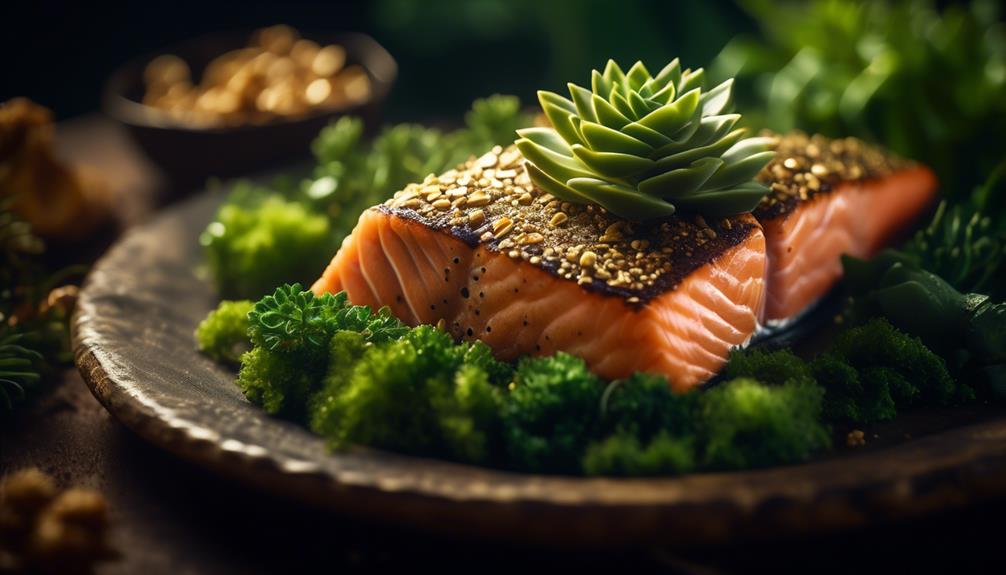 delicious salmon with walnut crust