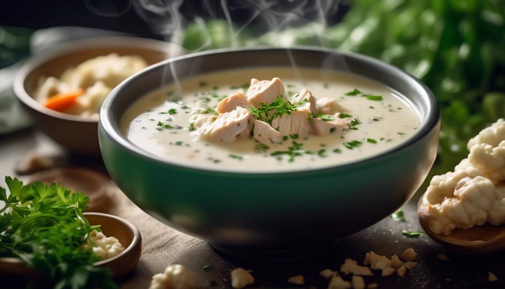 delicious soup with cauliflower