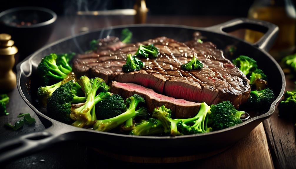 delicious stir fried steak and broccoli