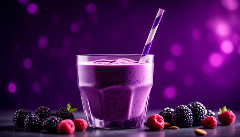 delicious strawberry and blueberry smoothie