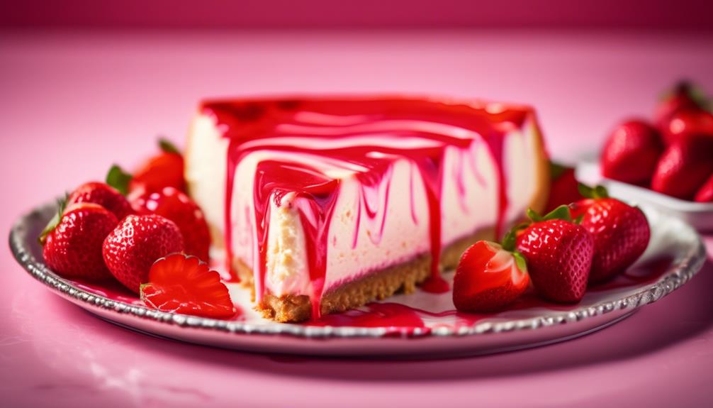 delicious strawberry cheesecake swirl