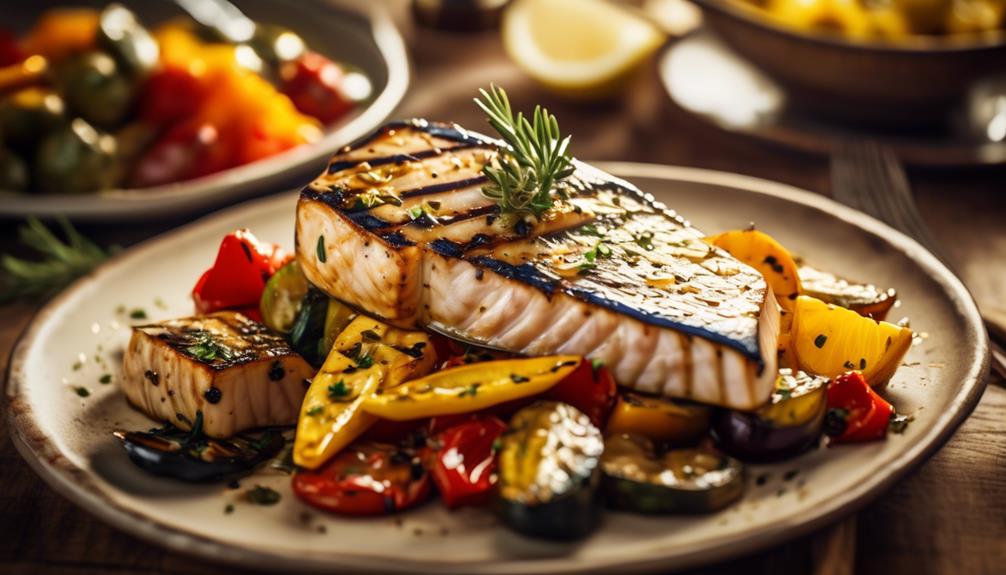 delicious swordfish with mediterranean flavors