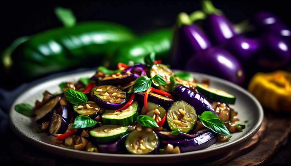 delicious thai inspired eggplant dish