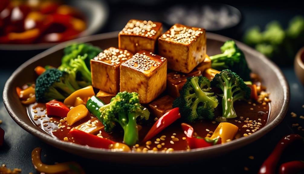 delicious tofu with asian flavors