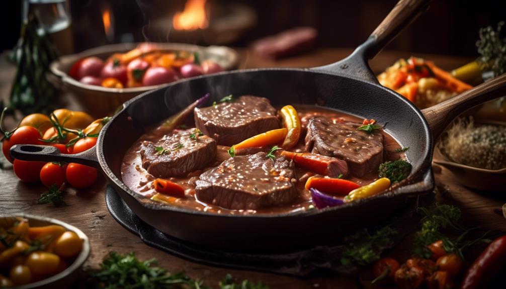 delicious tuscan inspired beef skillet