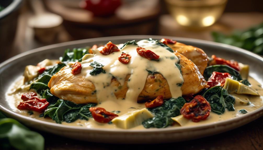 delicious tuscan inspired chicken dish