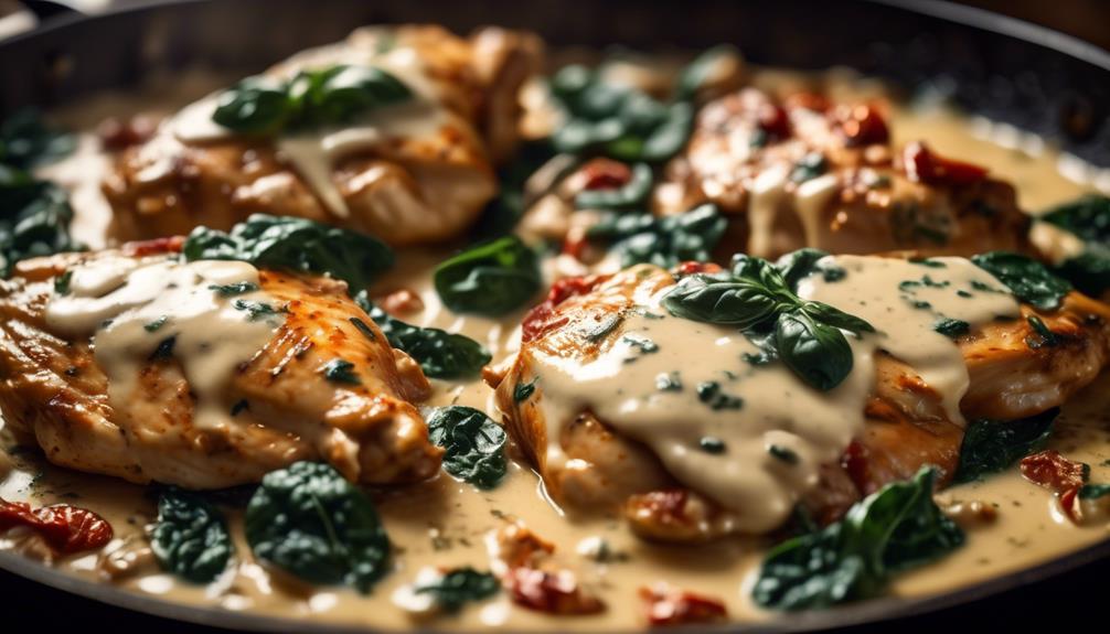 delicious tuscan inspired creamy chicken